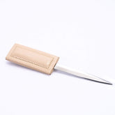White Latte Bonded Leather Letter Opener
